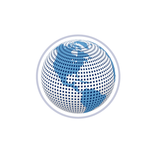 Coral Property Managers logo Globe, Map of World
